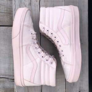Light pink high top vans